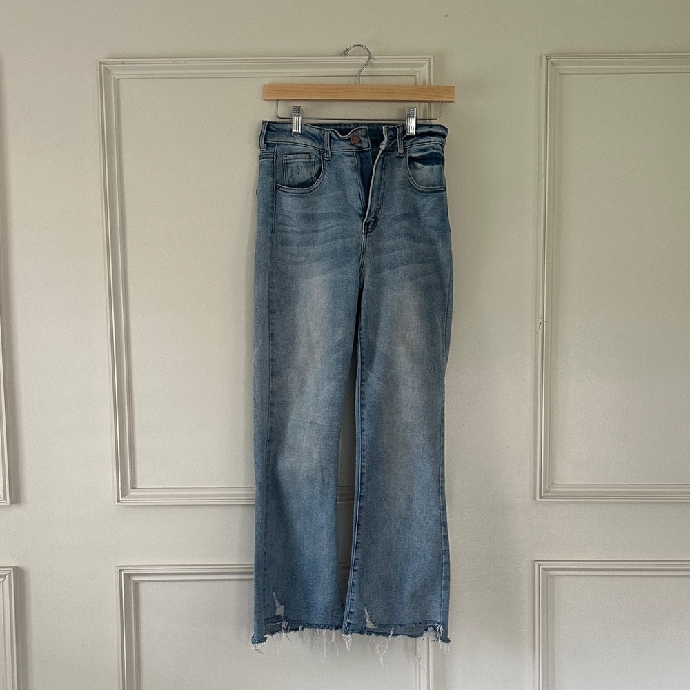 Stylish Light Blue Flare Jeans for Women